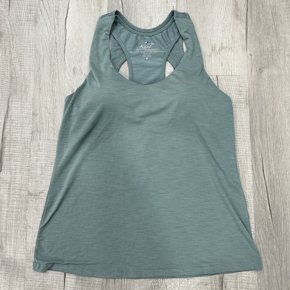 Kuhl Tank Top Womens Medium Blue Inspira Shelf Bra Racerback Hiking Run